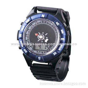 Shenzhen 2014 LCD Talking Watch with Time/Alarm Adjustable, Hourly Chime and Compass Function